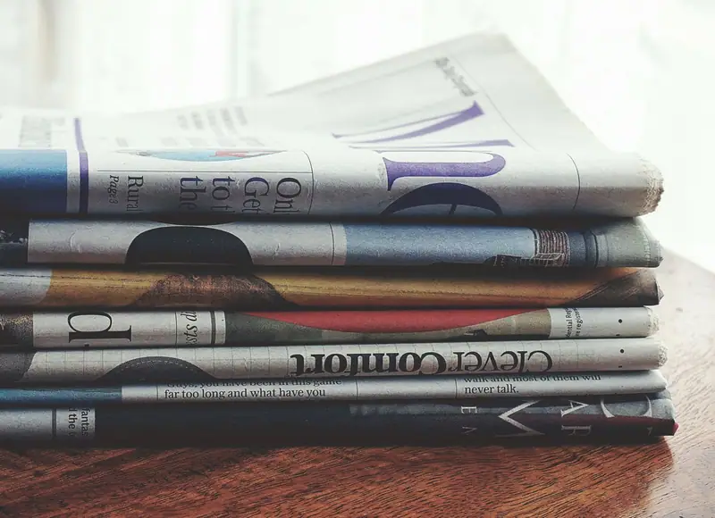 A stack of newspapers